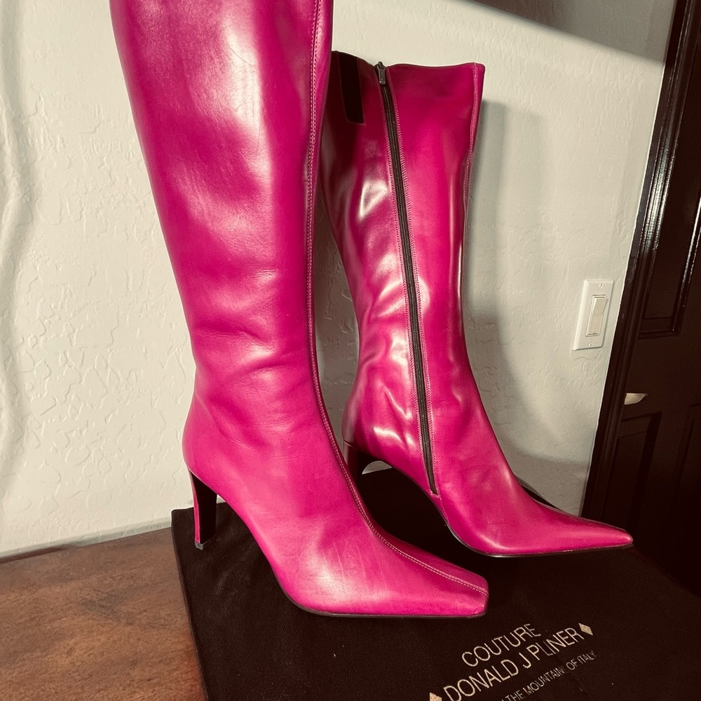 Donald J. Pliner Fuchsia Knee-High Boots